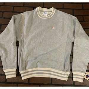 CHAMPION Oxford Gray‎ Crew Neck~BRAND NEW~S M L